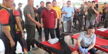 Wali Kota Wesly Hadiri Baksoskes Sambut HUT ke-81 TNI di Wilayah Kodim 0207/Simalungun