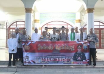 Subuh Keliling di Sinaksak, Kapolres Simalungun Salat Berjamaah dan Serap Aspirasi Warga